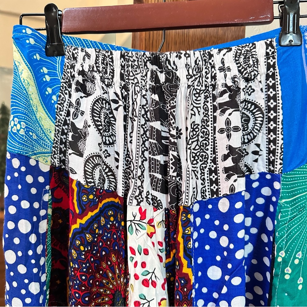 NWT Patchwork Palazzo Vibrant Multicolor Pants NWT - image 7